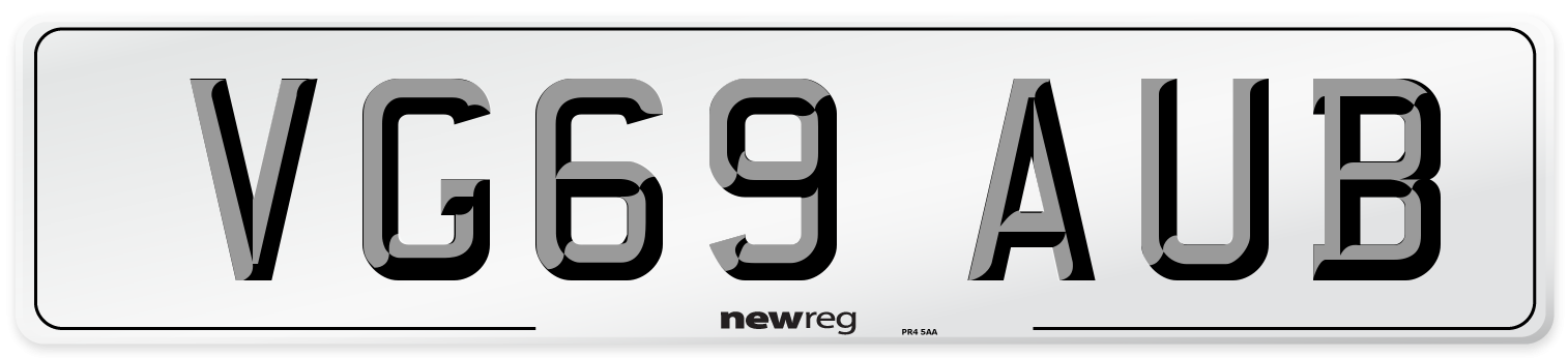 VG69 AUB Number Plate from New Reg